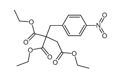 triethyl 3-(4-nitrophenyl)propane-1,2,2-tricarboxylate结构式