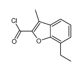 7-ethyl-3-methyl-1-benzofuran-2-carbonyl chloride结构式