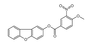 Benzoic acid, 4-methoxy-3-nitro-, 2-dibenzofuranyl ester (9CI) Structure