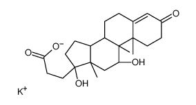 potassium,3-[(10S,11S,13S,17R)-9-fluoro-11,17-dihydroxy-10,13-dimethyl-3-oxo-1,2,6,7,8,11,12,14,15,16-decahydrocyclopenta[a]phenanthren-17-yl]propanoate Structure