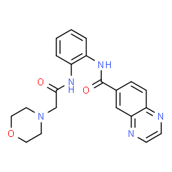 6-Quinoxalinecarboxamide,N-[2-[(4-morpholinylacetyl)amino]phenyl]-(9CI) Structure