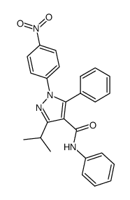 3-isopropyl-1-(4-nitro-phenyl)-5-phenyl-1H-pyrazole-4-carboxylic acid anilide Structure