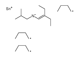 2-ethyl-N-(2-methylpropyl)-N-tributylstannylbut-1-en-1-amine结构式