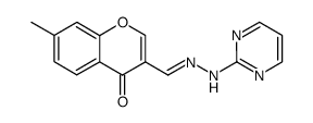 7-methyl-4-oxo-4H-chromene-3-carbaldehyde pyrimidin-2-ylhydrazone Structure