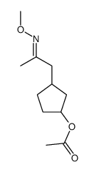 Acetic acid 3-{2-[(E)-methoxyimino]-propyl}-cyclopentyl ester结构式