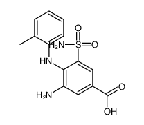 3-amino-4-(2-methylanilino)-5-sulfamoylbenzoic acid Structure