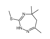 5,5,7-trimethyl-3-methylsulfanyl-2,6-dihydro-1,2,4-triazepine结构式