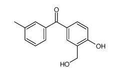 [4-hydroxy-3-(hydroxymethyl)phenyl]-(3-methylphenyl)methanone Structure