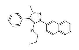 1-methyl-3-naphthalen-2-yl-5-phenyl-4-propoxypyrazole结构式
