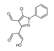 2-<3-(5-Chlor-4-formyl-1-phenylpyrazolyl>-malondialdehyd Structure