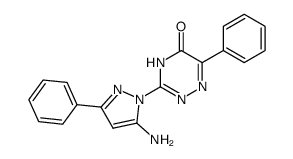 3-(5-amino-3-phenyl-pyrazol-1-yl)-6-phenyl-4H-[1,2,4]triazin-5-one Structure