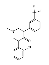 3-(2-Chloro-phenyl)-1-methyl-5-(3-trifluoromethyl-phenyl)-piperidin-4-one结构式