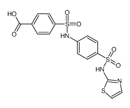 4-[[4-(1,3-thiazol-2-ylsulfamoyl)phenyl]sulfamoyl]benzoic acid Structure