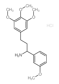 Benzenepropanamine,3,4,5-trimethoxy-a-(3-methoxyphenyl)-, hydrochloride (1:1) structure