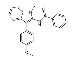 N-[3-(4-methoxyphenyl)-1-methylindol-2-yl]benzamide结构式