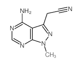 1H-Pyrazolo[3,4-d]pyrimidine-3-acetonitrile,4-amino-1-methyl-结构式