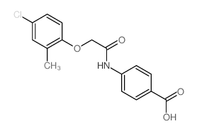 4-[[2-(4-chloro-2-methyl-phenoxy)acetyl]amino]benzoic acid结构式