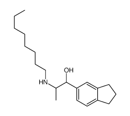 1-(2,3-dihydro-1H-inden-5-yl)-2-(octylamino)propan-1-ol Structure