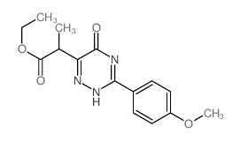 1,2,4-Triazine-6-aceticacid, 2,5-dihydro-3-(4-methoxyphenyl)-a-methyl-5-oxo-, ethyl ester Structure