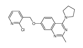 7-(2-Chloro-pyridin-3-ylmethoxy)-2-methyl-4-pyrrolidin-1-yl-quinazoline Structure