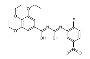 3,4,5-triethoxy-N-[(2-fluoro-5-nitrophenyl)carbamothioyl]benzamide Structure
