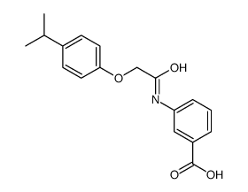 3-[[2-(4-propan-2-ylphenoxy)acetyl]amino]benzoic acid Structure