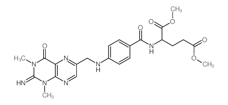 dimethyl 2-[[4-[(2-imino-1,3-dimethyl-4-oxo-pteridin-6-yl)methylamino]benzoyl]amino]pentanedioate结构式