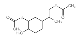 Ethanethioic acid,S-[2-[3-(acetylthio)-4-methylcyclohexyl]propyl] ester Structure