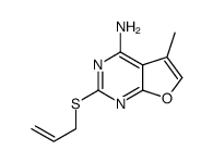 5-methyl-2-prop-2-enylsulfanylfuro[2,3-d]pyrimidin-4-amine结构式