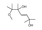 6-methoxy-2,5,6-trimethylhept-3-ene-2,5-diol结构式