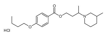 3-(3-methylpiperidin-1-ium-1-yl)butyl 4-butoxybenzoate,chloride结构式