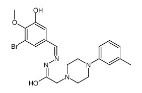 N-[(E)-(3-bromo-5-hydroxy-4-methoxyphenyl)methylideneamino]-2-[4-(3-methylphenyl)piperazin-1-yl]acetamide结构式
