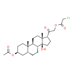 (14β,17R)-3β,14,21-Trihydroxy-5β-pregnan-20-one 3-acetate 21-chloroacetate结构式