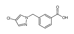 3-(4-CHLORO-PYRAZOL-1-YLMETHYL)-BENZOIC ACID结构式