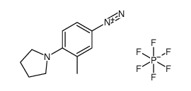 3-methyl-4-(pyrrolidin-1-yl)benzenediazonium hexafluorophosphate (1:1) structure