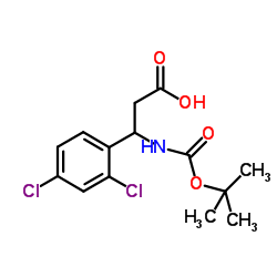 3-TERT-BUTOXYCARBONYLAMINO-3-(2,4-DICHLORO-PHENYL)-PROPIONIC ACID Structure