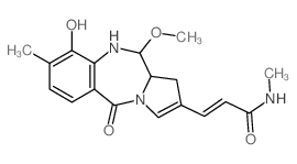 2-Propenamide, N-methyl-3-(5,10,11,11a-tetrahydro-9-hydroxy-11-methoxy-8-methyl-5-oxo-1H-pyrrolo(2,1-c)(1,4)benzodiazepin-2-yl)-结构式