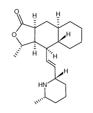 (3S)-4α-[(E)-2-[(2S,6S)-6-Methyl-2-piperidinyl]vinyl]-3aβ,4,4aα,5,6,7,8,8aβ,9,9aβ-decahydro-3-methylnaphtho[2,3-c]furan-1(3H)-one structure