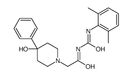 3-(2,6-Dimethylphenyl)-1-[(4-hydroxy-4-phenylpiperidino)acetyl]urea结构式