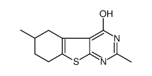 2,6-dimethyl-5,6,7,8-tetrahydro-3H-[1]benzothiolo[2,3-d]pyrimidin-4-one结构式