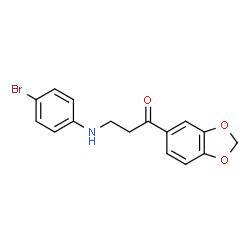 1-(1,3-benzodioxol-5-yl)-3-(4-bromoanilino)-1-propanone结构式