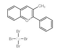 3-methyl-2-phenyl-chromene; tetrabromoiron Structure