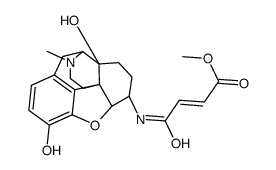 methyl (E)-4-[[(4aS,7R,7aR,12bS)-4a,9-dihydroxy-3-methyl-1,2,4,5,6,7,7a,13-octahydro-4,12-methanobenzofuro[3,2-e]isoquinoline-7-yl]amino]-4-oxobut-2-enoate结构式