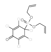2,3,4,5,6-pentachloro-4-diprop-2-enoxyphosphoryl-cyclohexa-2,5-dien-1-one结构式