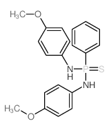 4-methoxy-N-[[(4-methoxyphenyl)amino]-phenyl-phosphinothioyl]aniline结构式