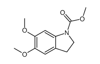 2,3-Dihydro-5,6-dimethoxy-1-(methoxycarbonyl)-1H-indole structure