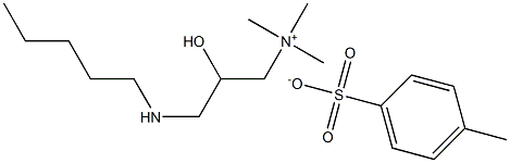 (2-hydroxy-3-(pentylamino)propyl)-trimethylammonium tosylate structure