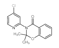 3-(4-氯-2-吡啶)-2,3-二氢-2,2-二甲基-4H-1,3-苯并噁嗪-4-酮结构式
