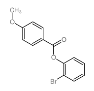 Benzoic acid,4-methoxy-, 2-bromophenyl ester Structure