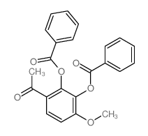 (3-acetyl-2-benzoyloxy-6-methoxy-phenyl) benzoate structure